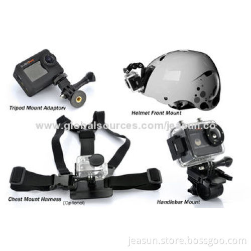 Full HD Real 1,080P Waterproof Sports Action Camera with Remote Controller